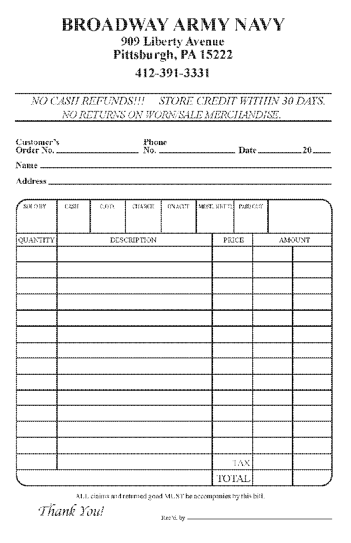 Instant Print Sample Order Form