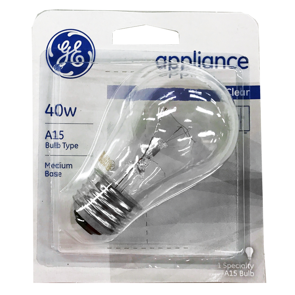 GE Light Bulb, Appliance, Clear, 40 Watts