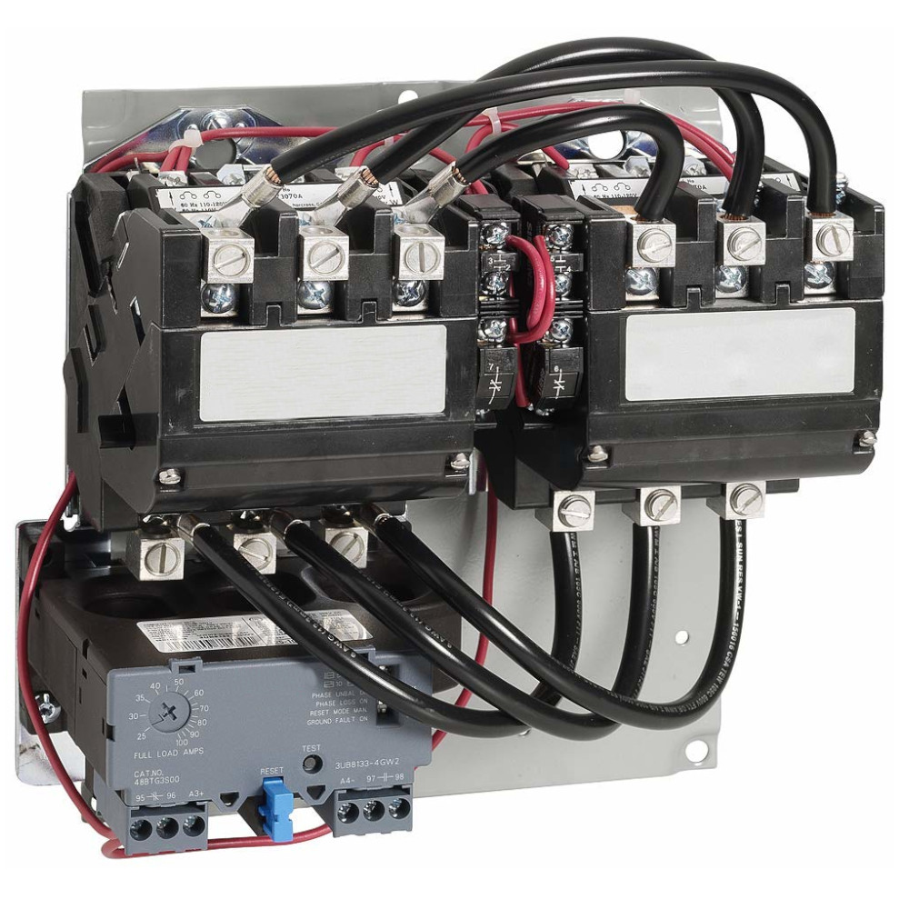 Furnas 22JUH32AA SZ4 Reversing Starter 50-200 Amp Open 120/240