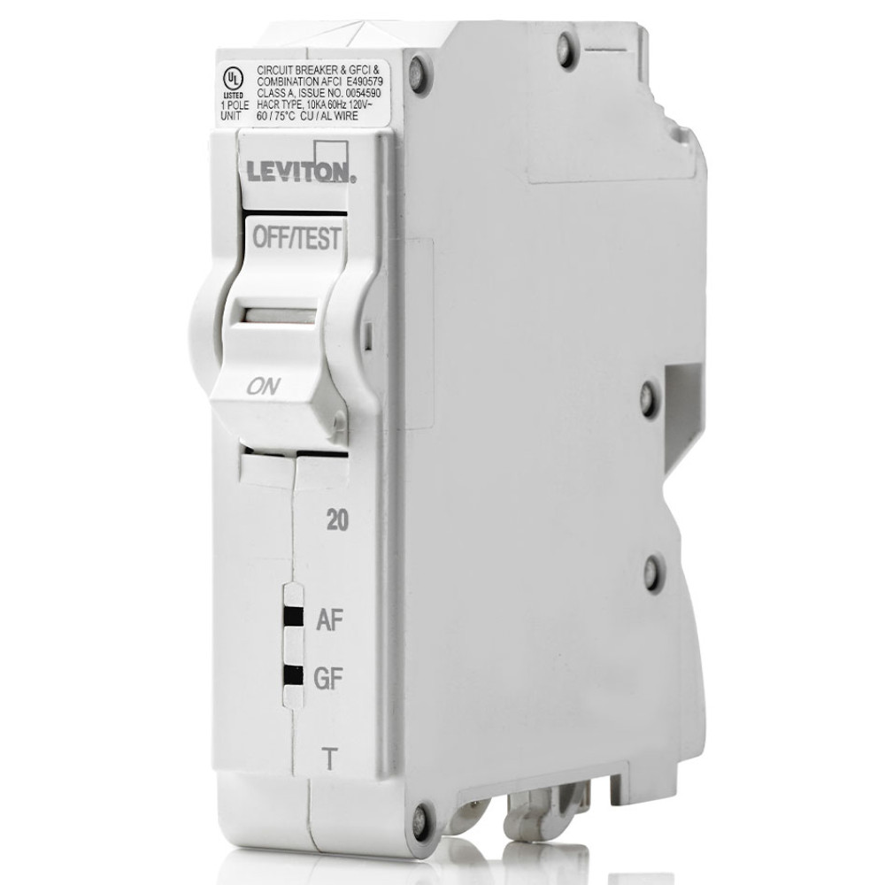 Branch Circuit Breaker, AFCI/GFCI 1-Pole 20 Amp, 120-Volt, Thermal Magnetic Branch Circuit Breaker, AFCI/GFCI 1-Pole 20 Amp, 120-Volt, Thermal Magnetic