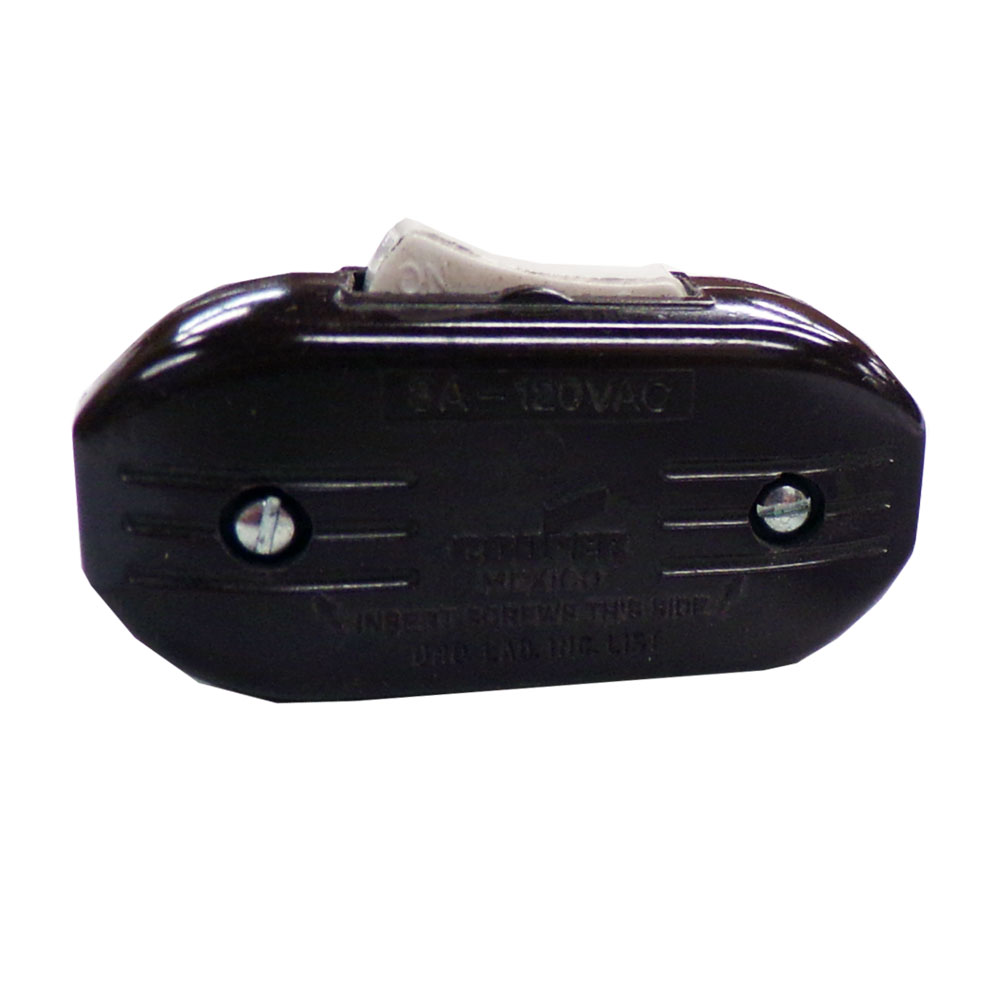 Cooper Wiring 3Amp Brwn Lamp Cord Switch 933B-BOX 
