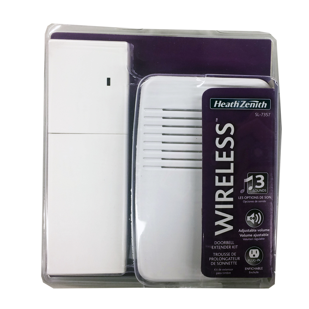 Heath Zenith White Plastic Wireless Door Chime Extender Heath Zenith White Plastic Wireless Door Chime Extender
