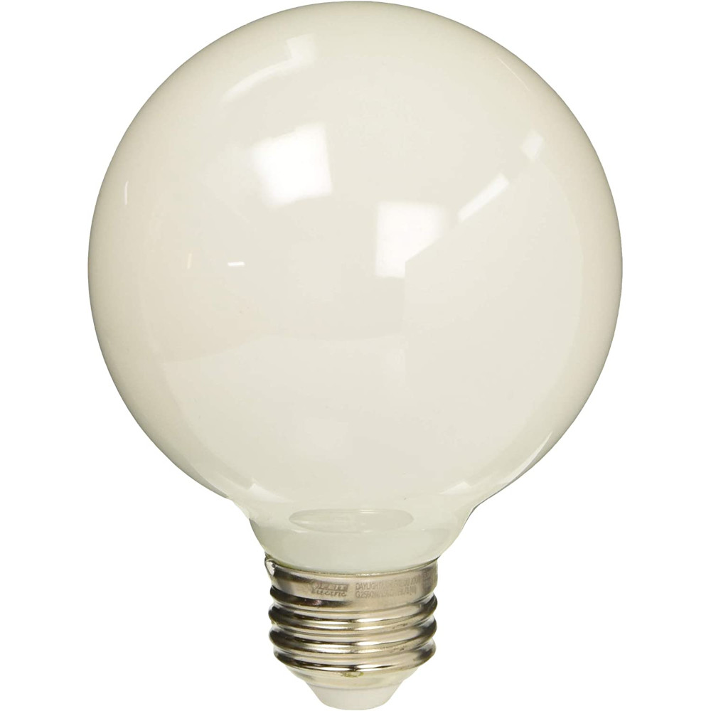 Feit Electric 60-Watt Equivalent G25 Dimmable Filament ENERGY STAR White Glass LED Light Bulb, Daylight (3-Pack)