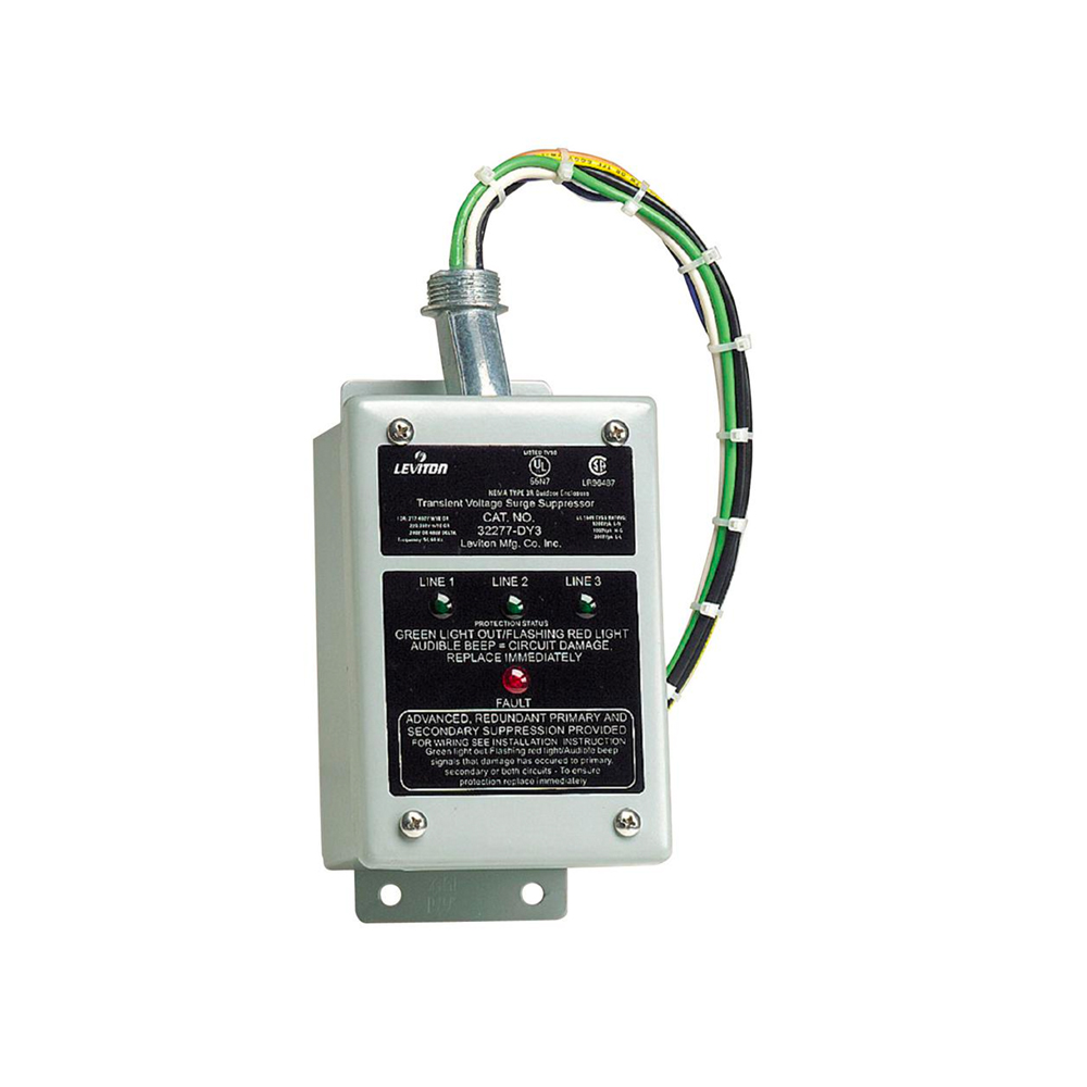 Leviton 32277-DY3 3-Phase Surge Panel 277/280 Volt Decora