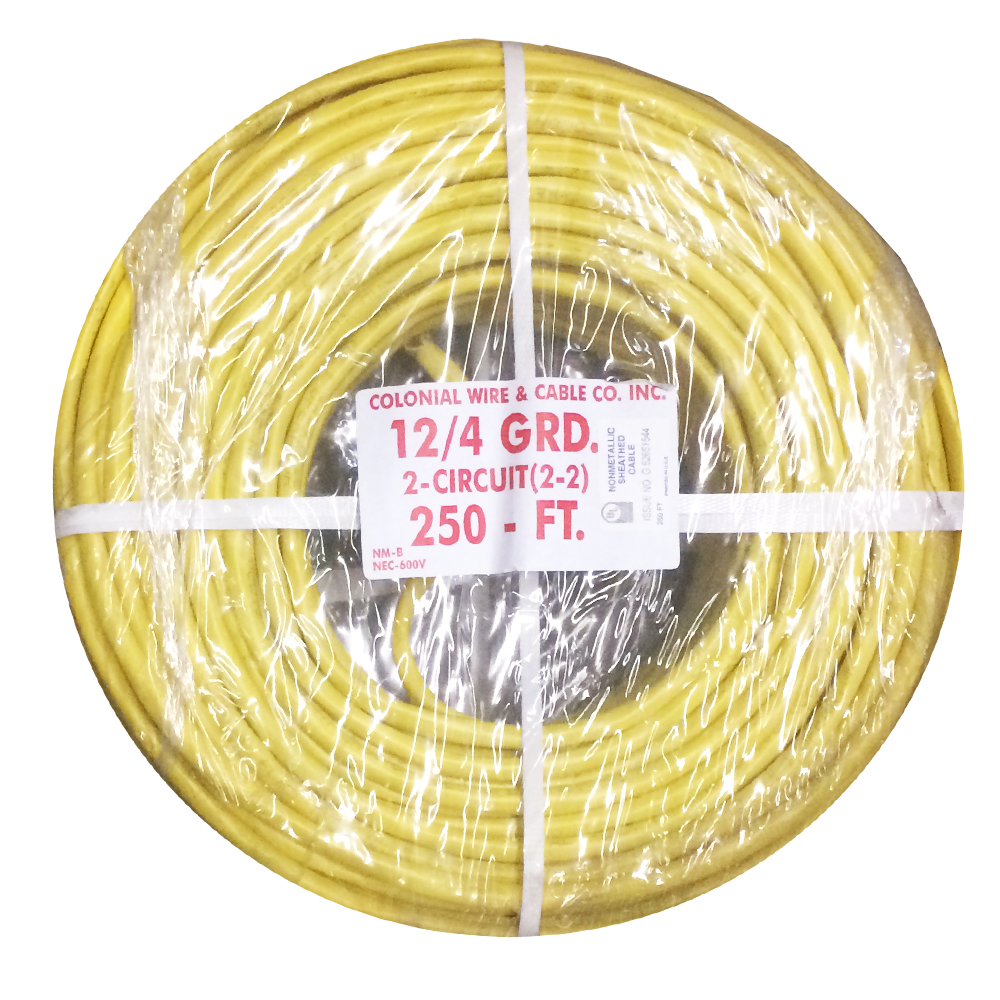 12 4 Romex Nm B 12 2 2 2 Circuit With Ground Coil 250 Ft