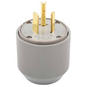 Cooper Wiring S21-SP Plastic Angle 4Wire Plug Black 