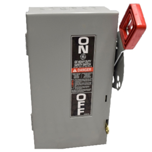 GE THN3361 3 Pole 30 Amp 600 Volt Non Fused Heavy Duty Safety Switch for sale online 