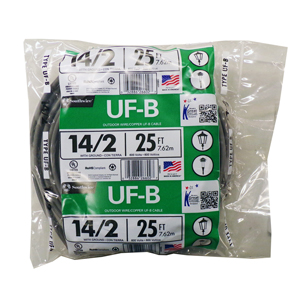 14/2 UF with Ground Copper Coil 25 Ft