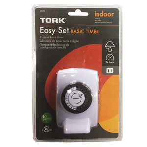 NSI Industries Tork 403B Outlet 24 Hour Plug In Timer Single Polarized 125 Volt Indoor 30 Minute Tabs