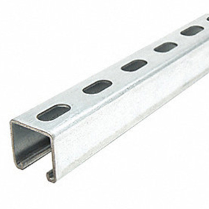 1-5/8 Inch 12 Gauge 1-5/8 x 1-5/8 Oval Slot Hot Dip Galvanized Strut 10